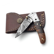 Custom Handmade Folding Knife(Woolly Mammoth Handle)