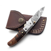 Custom Handmade Folding Knife(Woolly Mammoth Handle)