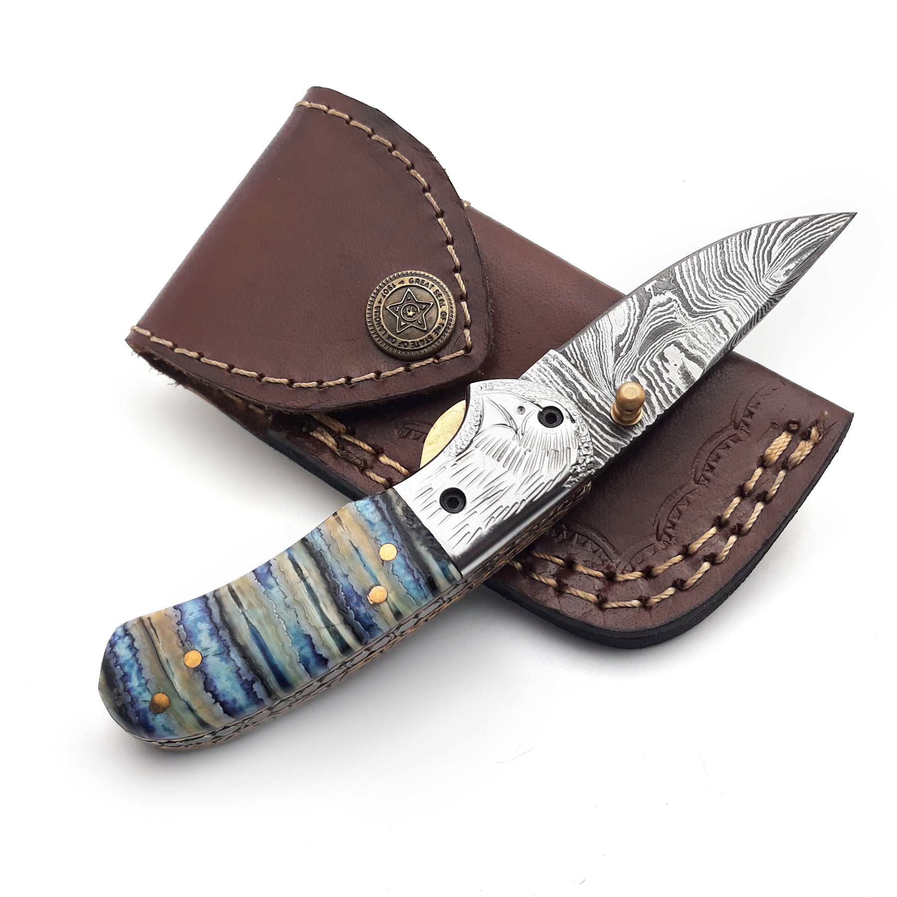 Custom Handmade Folding Tool (Woolly Mammoth Handle) – Evo Custom